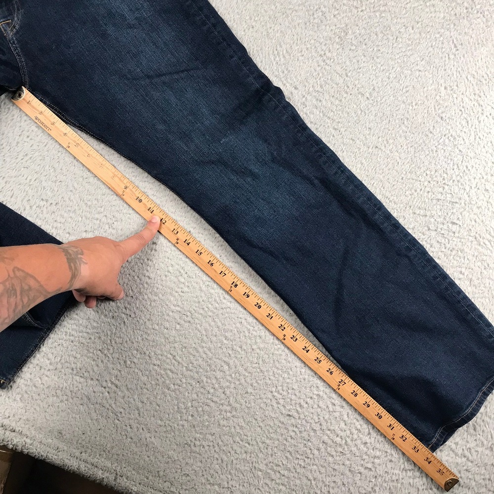 Tecovas Standard Jean Mens 36 (37x34) Dark Blue Straight Leg Stretch Denim - Picture 14 of 16